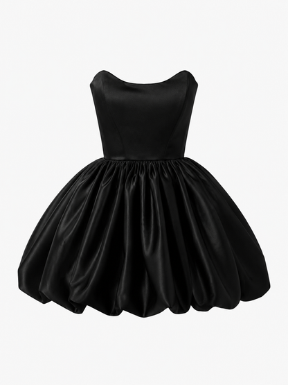 ROYAL SATIN DRESS - NOIR EDITION